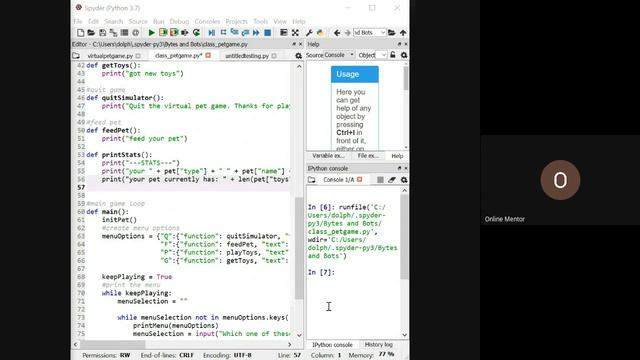 Python: Virtual Pet смотреть онлайн