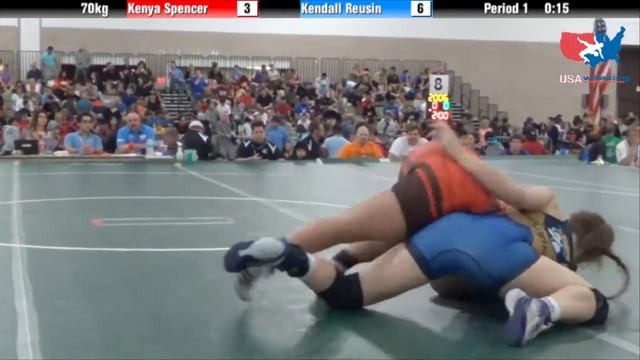 Cadet Best of 3 70kg - Kenya Spencer vs. Kendall Reusin смотреть онлайн