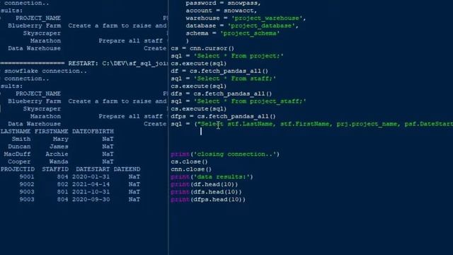 How to Use SQL Joins when Using Python on Snowflake to Get Pandas Dataframes смотреть онлайн