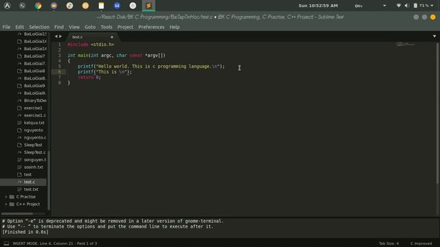 រៀនសរសេរកូដ C Programming | មេរៀនទី១.១ Hello world and Run Compile C on ubuntu смотреть онлайн