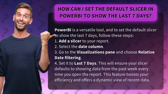 How Can I Set the Default Slicer in PowerBI to Show the Last 7 Days? смотреть онлайн