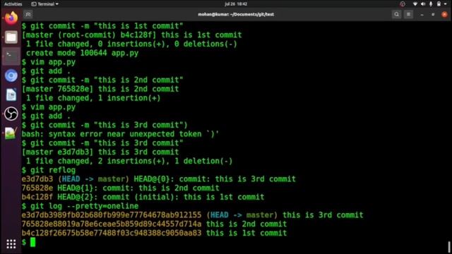 Git - git log vs git reflog смотреть онлайн