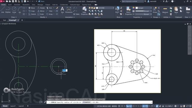 2D AutoCAD Exercise - 11 смотреть онлайн