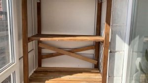 Как сделать бюджетный стеллаж за 20$ своими руками и облагородить балкон за 32$