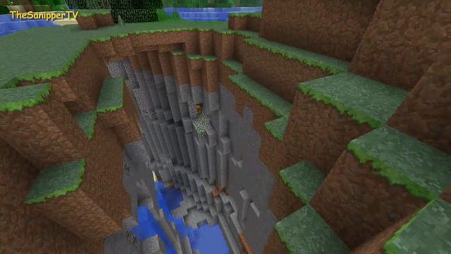 Seed Minecraft: Сокровищница в овраге и красивые летающие горы! смотреть онлайн