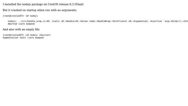 Node.js fails to start with v8 symbol error смотреть онлайн