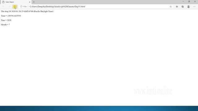 Date Object in JavaScript in Hindi | JavaScript Course | Lesson 11 смотреть онлайн