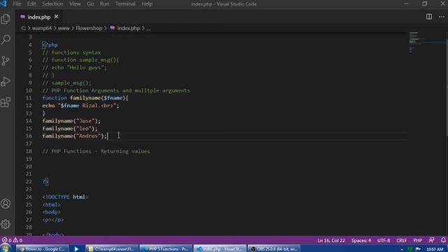 PHP Tutorials for Beginners with MySQL Part 10 PHP Function смотреть онлайн