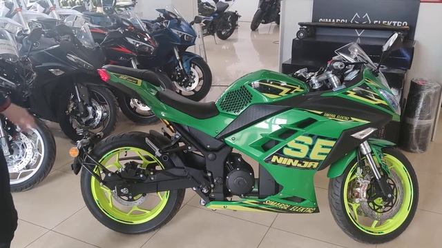 Электомотоцикл SE-Ninja (электрический мотоцикл типа Kawasaki) смотреть онлайн