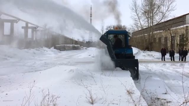 Одношнековый снегоочиститель с гидроприводом на заднюю навеску трактора смотреть онлайн