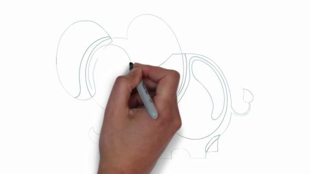 Как нарисовать животных. Рисуем слона поэтапно смотреть онлайн