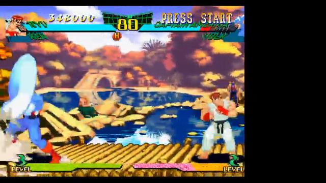 Marvel vs Street Fighter PS1 max difficulty смотреть онлайн
