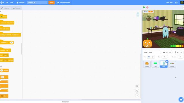 Scratch Tutorial | Scratch Halloween Ghostshooter Game | How to make a Halloween game on scratch смотреть онлайн