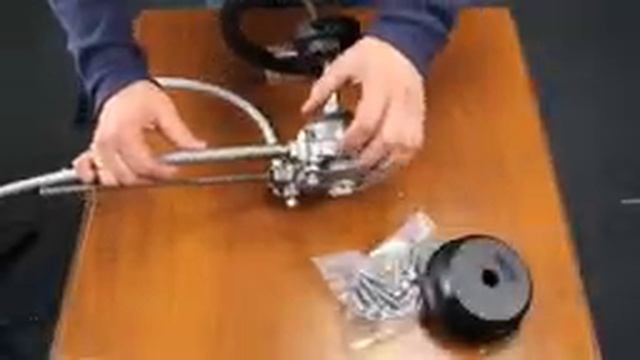 Установка штурвала, рулевого редуктора и тросов управления