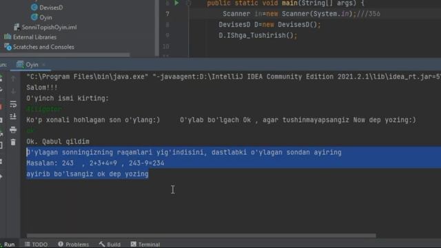 #Java da #Sonni top o'yinini tuzish ishlashi jarayoni смотреть онлайн