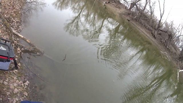 ЛОВЛЯ РЫБЫ В АПРЕЛЕ НА МИКРОДЖИГ. Нашел корягу и надубасил рыбу. смотреть онлайн