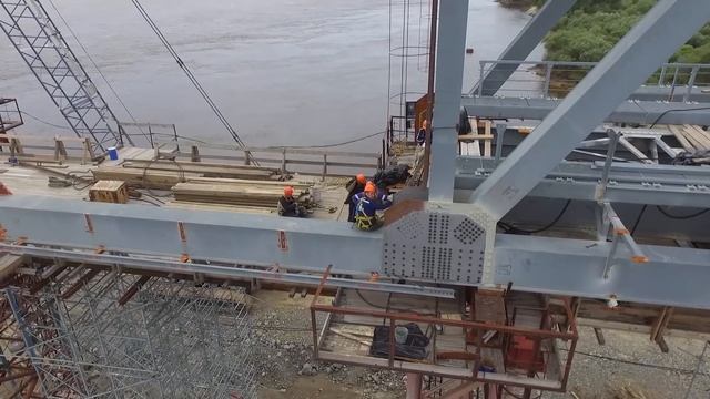 Трансграничный мост на фарватере Амура в ЕАО - DJI Phantom 3 Standard