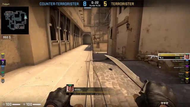 CSGO 1v4 Clutch - Mirage (Kasper) смотреть онлайн