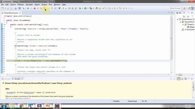 How to filter the List of Names using Java 8 Stream? | Java 8 streams tutorial | Streams in Java 8 смотреть онлайн