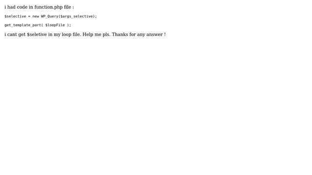 Wordpress: How to get variable from function.php to loop file? смотреть онлайн