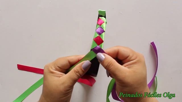 DIY Diadema Tejida con Cintas en Rombos - Paso a Paso | Diamond Woven Ribbon Headband смотреть онлайн