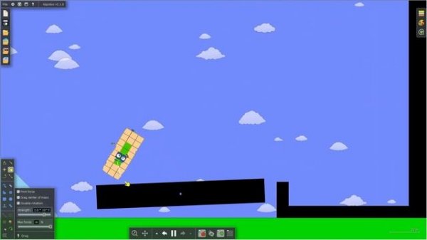 Numberblocks 1 to 100 Obstacle Course Battle in Algodoo