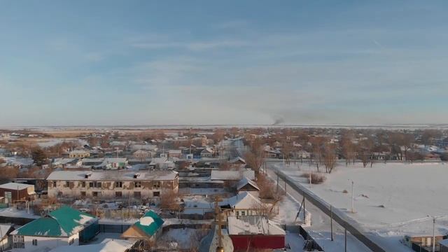 Церковь Аулиеколь (Семиозерное) съемка с дрона