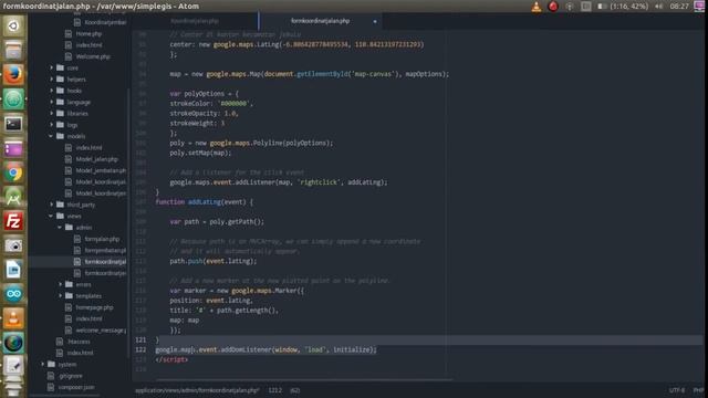 Gis codeigniter (google maps API) - Polyline #1 смотреть онлайн