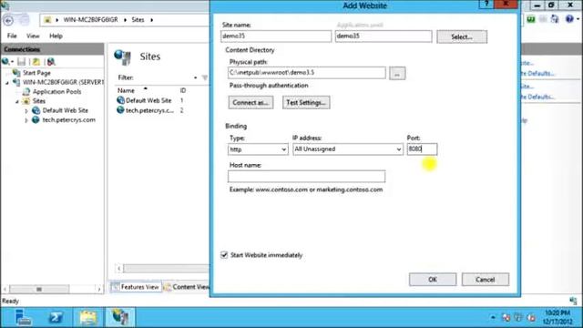 How to configure asp.net 3.5 website on iis 8 in windows server 2012 смотреть онлайн