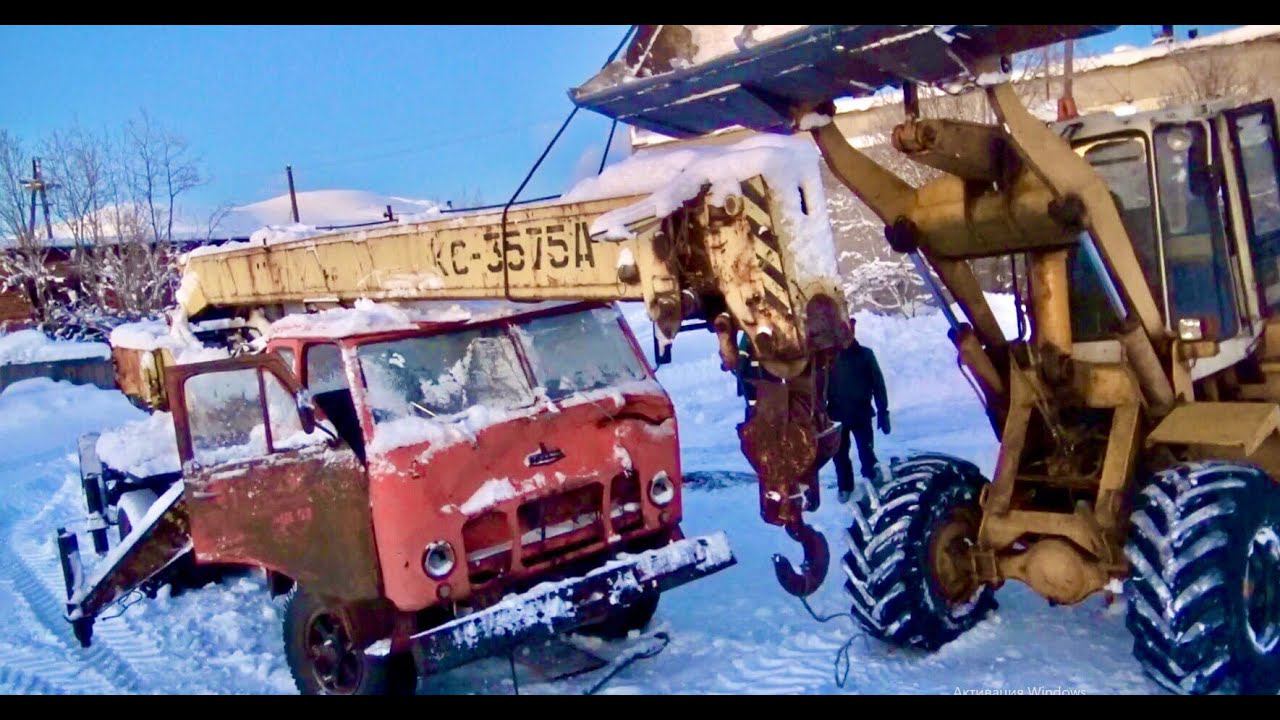 Падение оптимуса крана. МАЗ поехал. смотреть онлайн