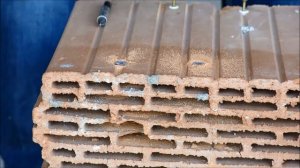 Porotherm / Поротерм керамические блоки сверление и установка дюбелей