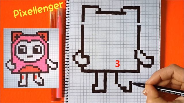 Моли Рюкзачок Как рисовать по клеточкам Простые рисунки How to Draw Pixel Art Moly backpack смотреть онлайн