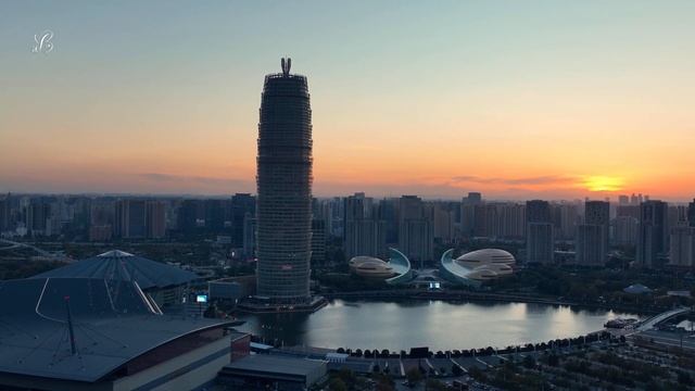 Zhengzhou city at sunset | Henan province | China | Blue Moon universe | смотреть онлайн