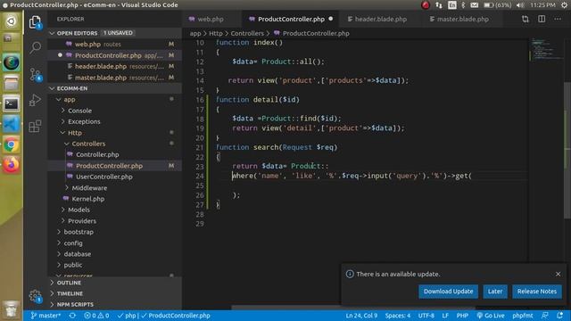 Laravel E-commerce Project #10 Product Search Page смотреть онлайн