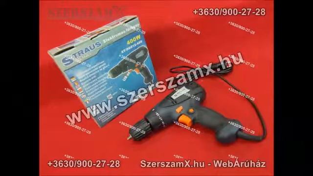 Straus Elektromos 400W Csavarbehajtó Csavarozó Fúró Fúrógép Új смотреть онлайн