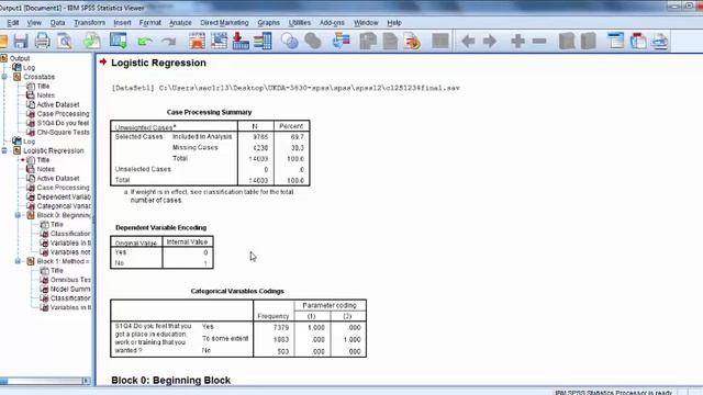 Simple Logistic Regression with One Categorical Independent Variable in SPSS смотреть онлайн