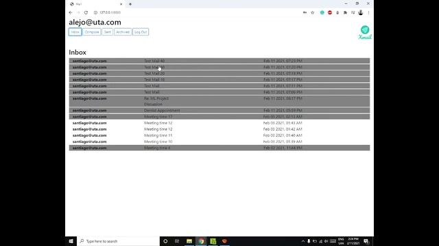 CS50's Web Programming with Python And Javascript-Project 3: Mail. смотреть онлайн