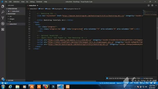 How to make Progress in Bootstrap 4 Step By Step in Hindi Complete Tutorials in Hindi Part-23 смотреть онлайн