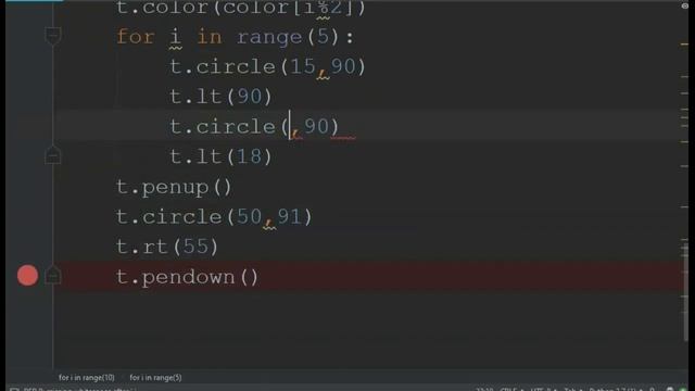 Circular flower design using turtle with Python смотреть онлайн