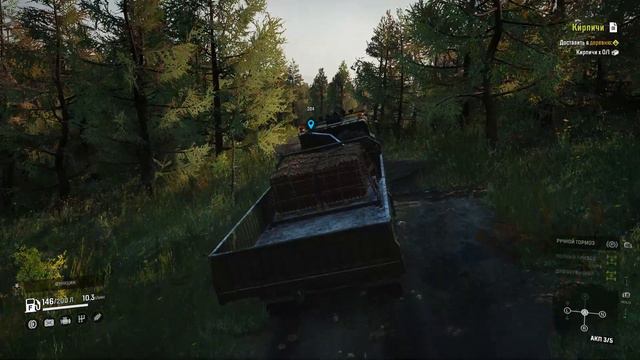 SnowRunner. Типичная поездка за утерянными в болоте кирпичами на AZOV5319. 14.12.23 смотреть онлайн