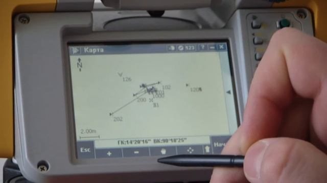 Просмотр карты текущего проекта Trimble M3 смотреть онлайн