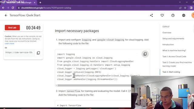 GSP637 TensorFlow: Qwik Start (Chaiyogcp season3) смотреть онлайн