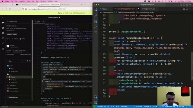 Hover Image Transition Effect using Shaders with React Fiber смотреть онлайн