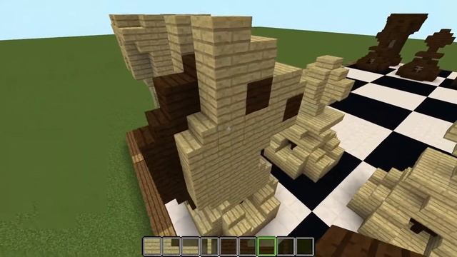 Шахматный конь | Как построить шахматы в Minecraft смотреть онлайн