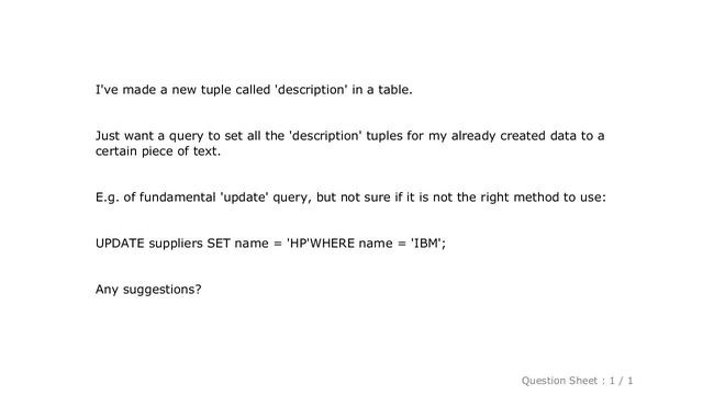 MySQL : How to set all values in a single column MySQL Query смотреть онлайн