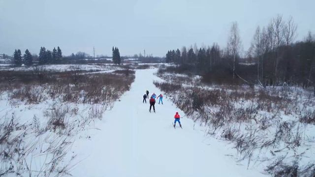 ЛЫЖИ made in НЕВЕЛЬ, тренировка лыжников с дрона смотреть онлайн