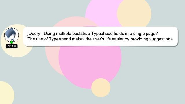 jQuery : Using multiple bootstrap Typeahead fields in a single page? смотреть онлайн