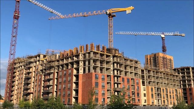 Стройка. Башенные краны в работе. TimeLapse. Реновация. Измайлово смотреть онлайн
