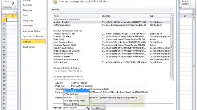Excel help install stat pack смотреть онлайн