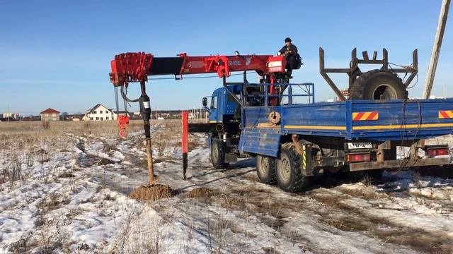 Бурильно-крановая машина, ямобур TAURUS 086 А на базе КАМАЗ 43118 смотреть онлайн
